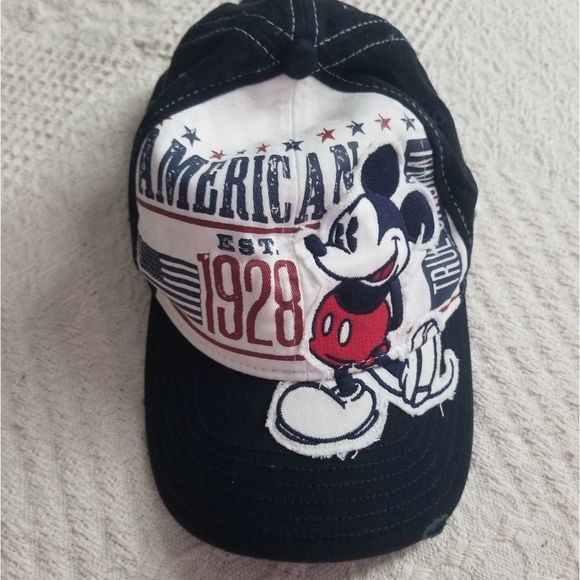 Mickey Mouse Disney Parks Distressed Baseball Cap - Picture 1 of 7
